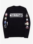 Nyaruto Logo & Characters Long Sleeve T-Shirt - BoxLunch Exclusive, BLACK, hi-res