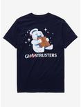 Ghostbusters Chibi Stay Puft Marshmallow Man & Chocolate Women’s T-Shirt - BoxLunch Exclusive, NAVY, hi-res