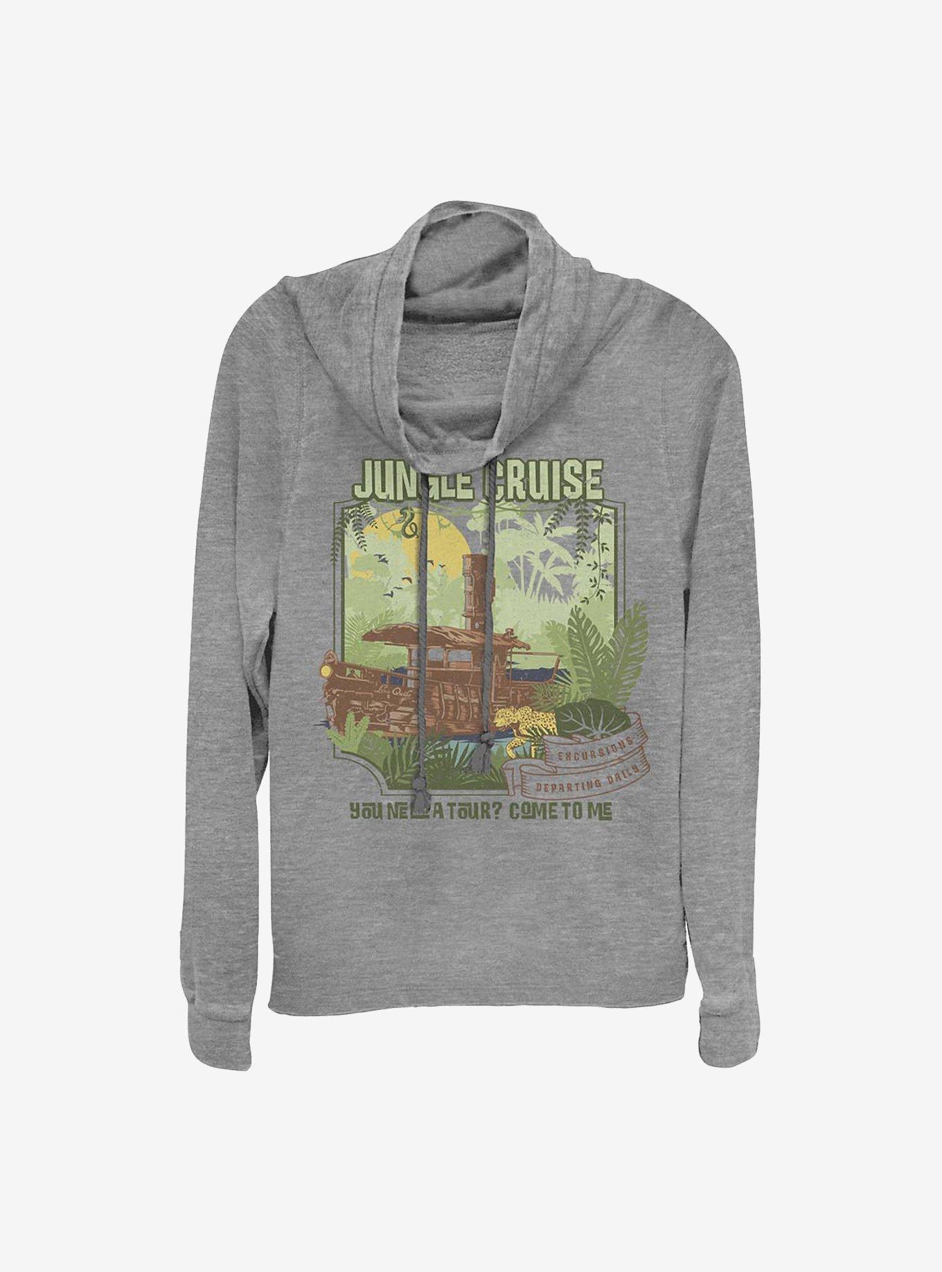 Disney Jungle Cruise Daily Tours Cowlneck Long-Sleeve Girls Top, , hi-res