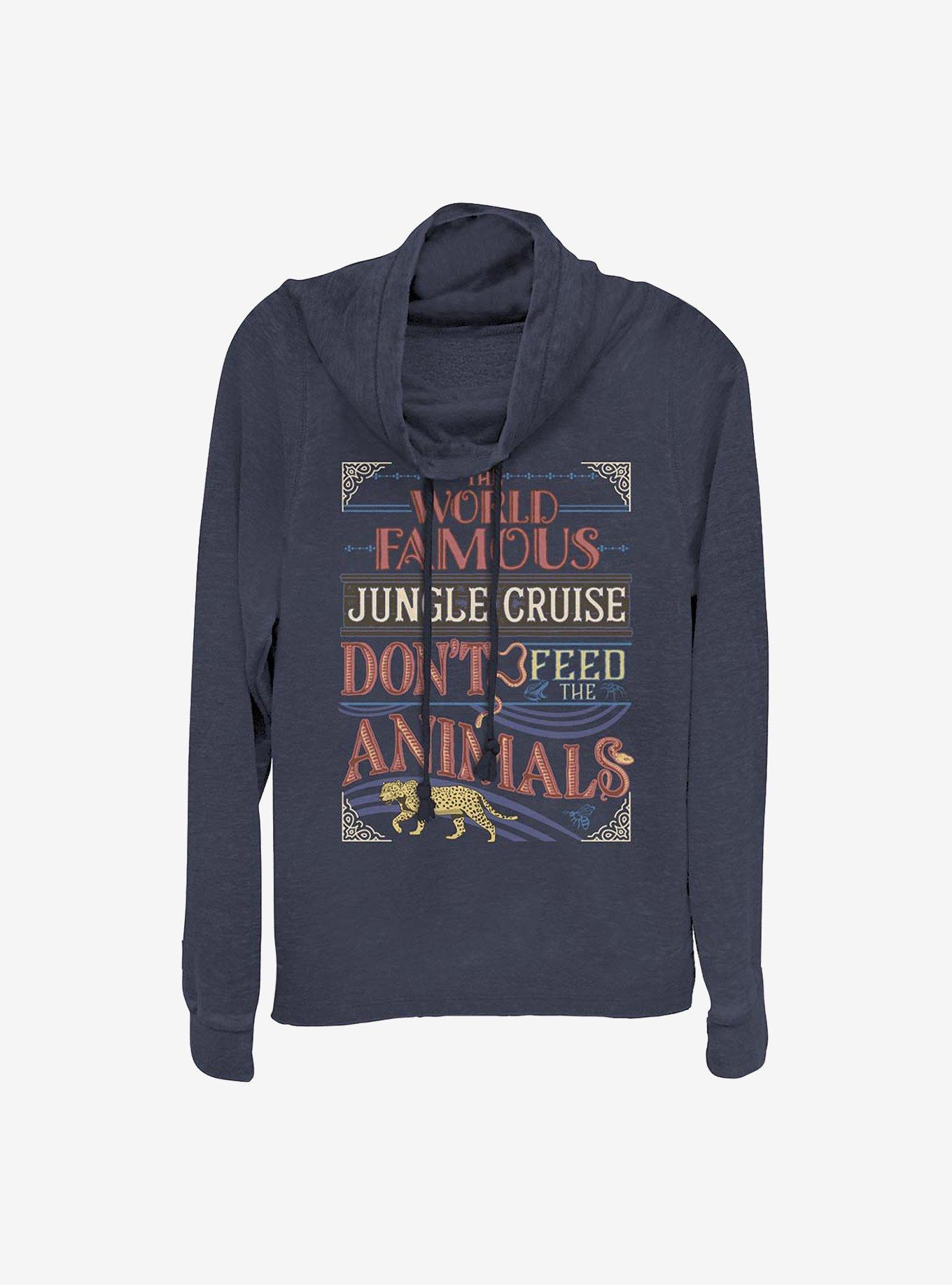 Disney Jungle Cruise The World Famous Jungle Cruise Cowlneck Long-Sleeve Girls Top, NAVY, hi-res