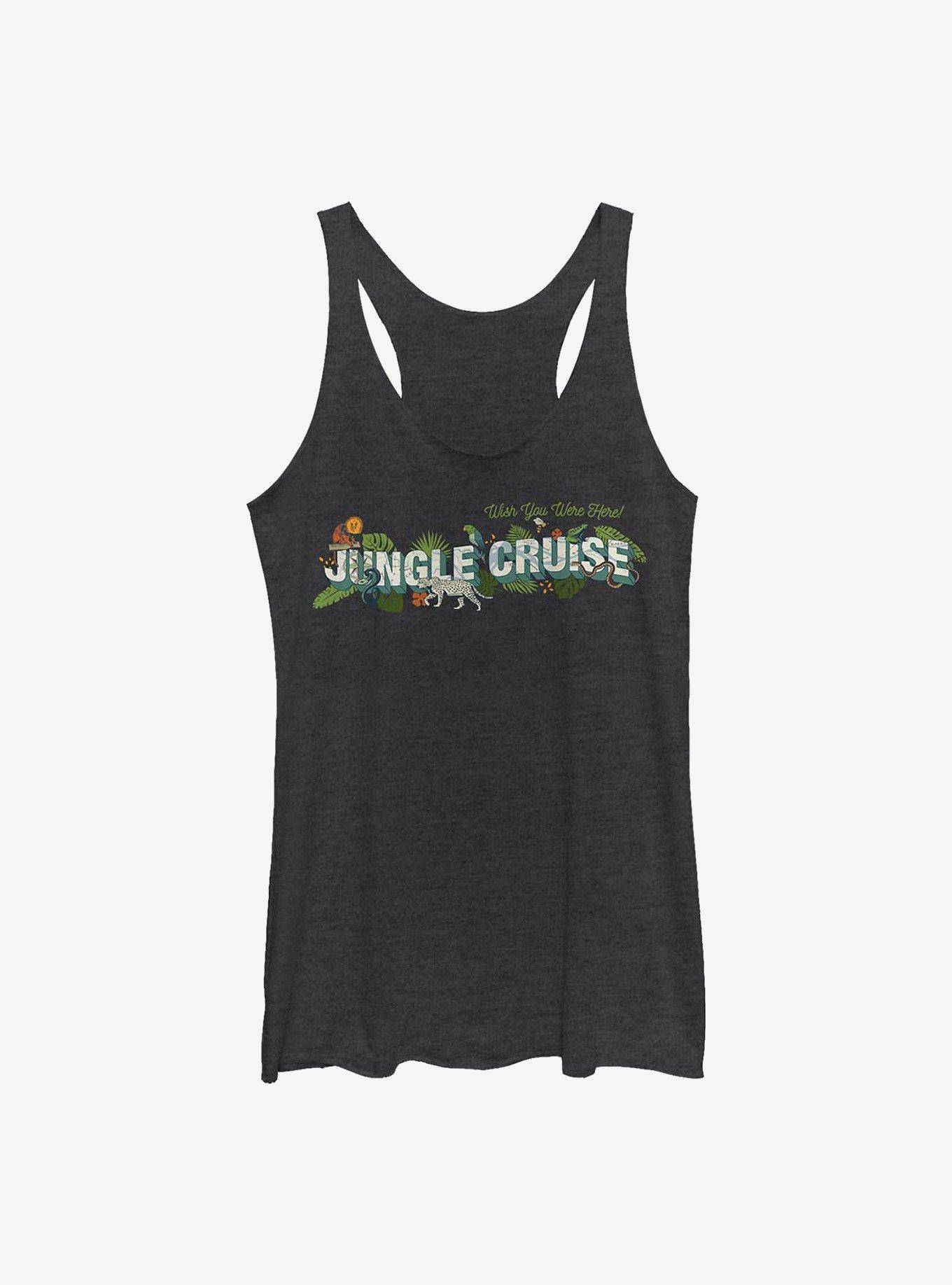 Disney Jungle Cruise Wish You Were Here Girls Tank, BLK HTR, hi-res