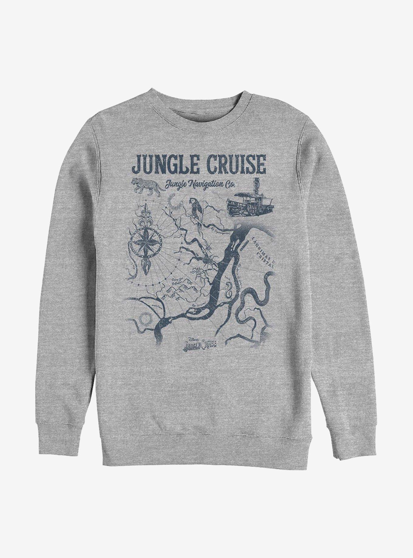 Disney Jungle Cruise Jungle Map Crew Sweatshirt, , hi-res