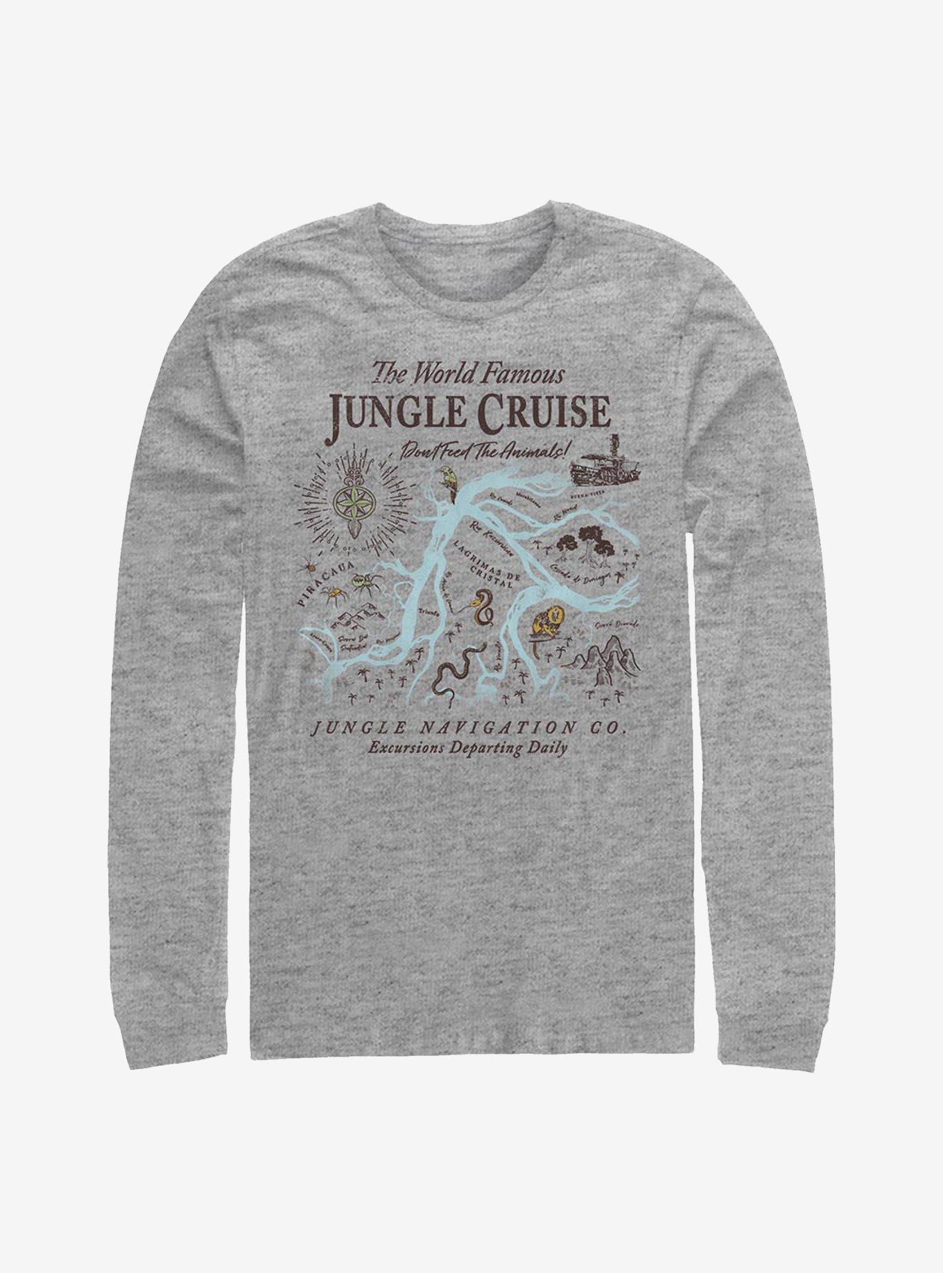 Disney Jungle Cruise Map Long-Sleeve T-Shirt, ATH HTR, hi-res