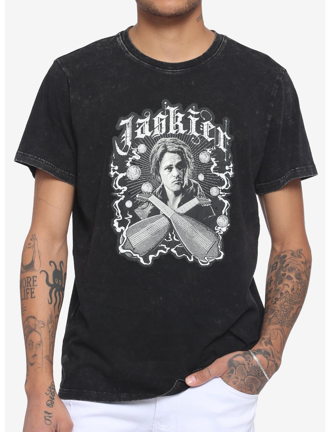 The Witcher Jaskier Tour Grey Wash T-Shirt, GREY, hi-res