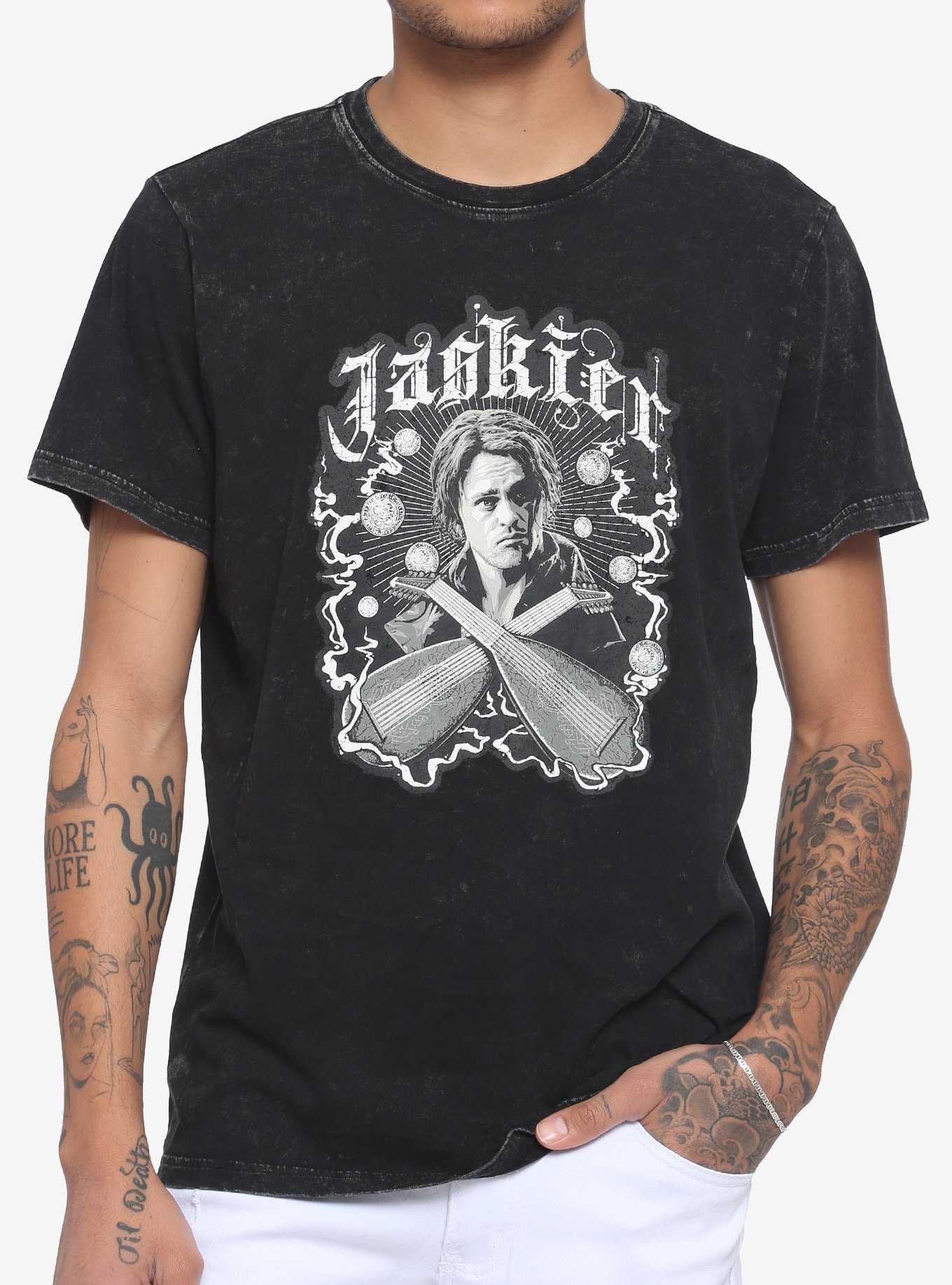 The Witcher Jaskier Tour Grey Wash T-Shirt, , hi-res