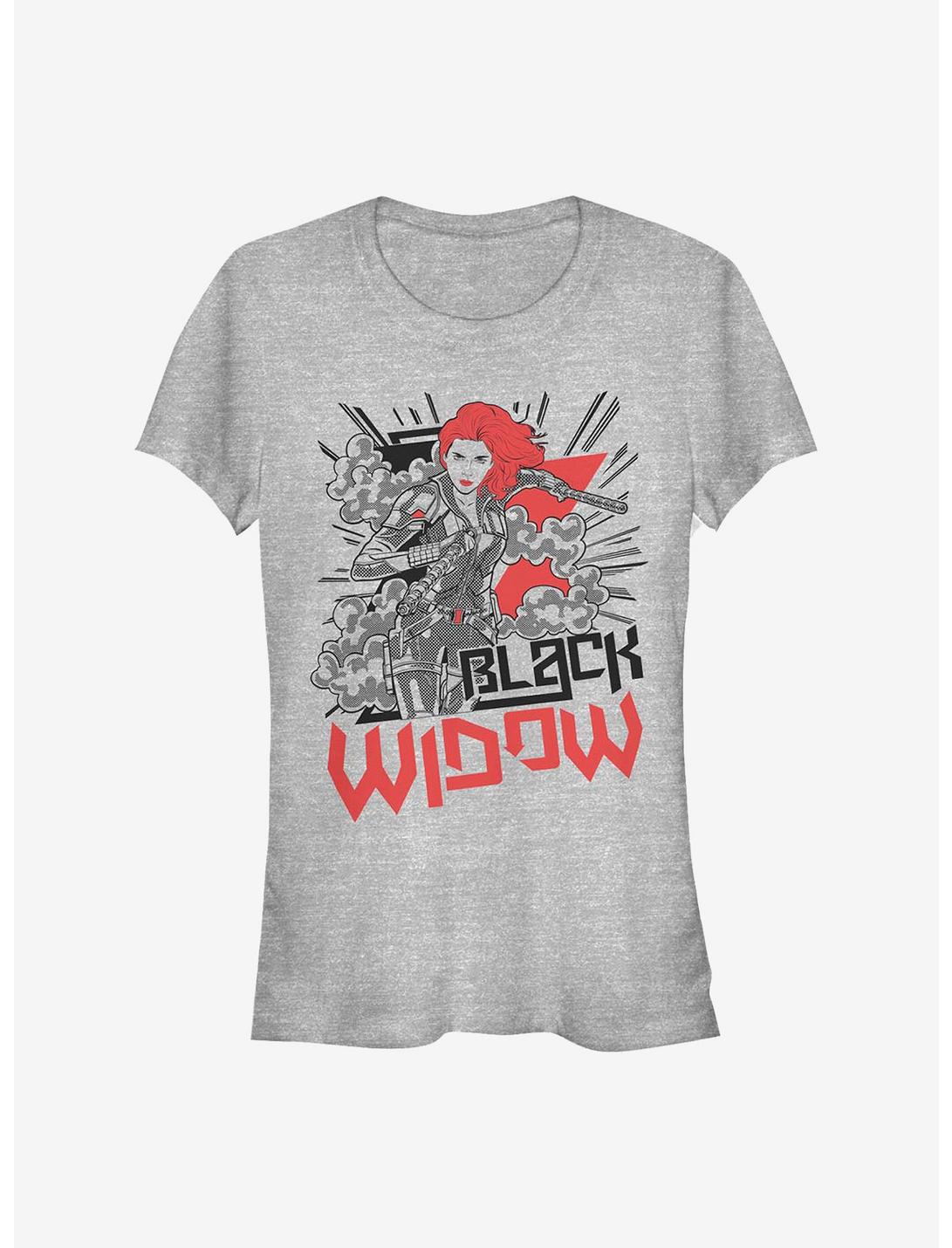 Marvel Black Widow Art Girls T-Shirt, ATH HTR, hi-res