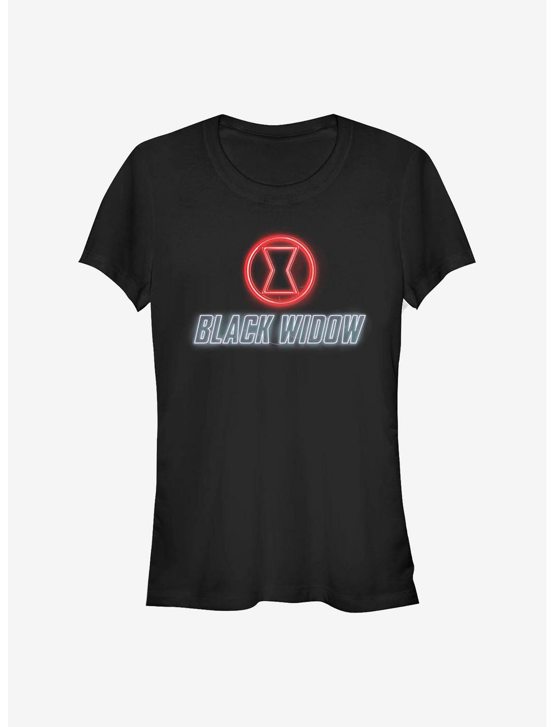 Marvel Black Widow Glow Girls T-Shirt, BLACK, hi-res