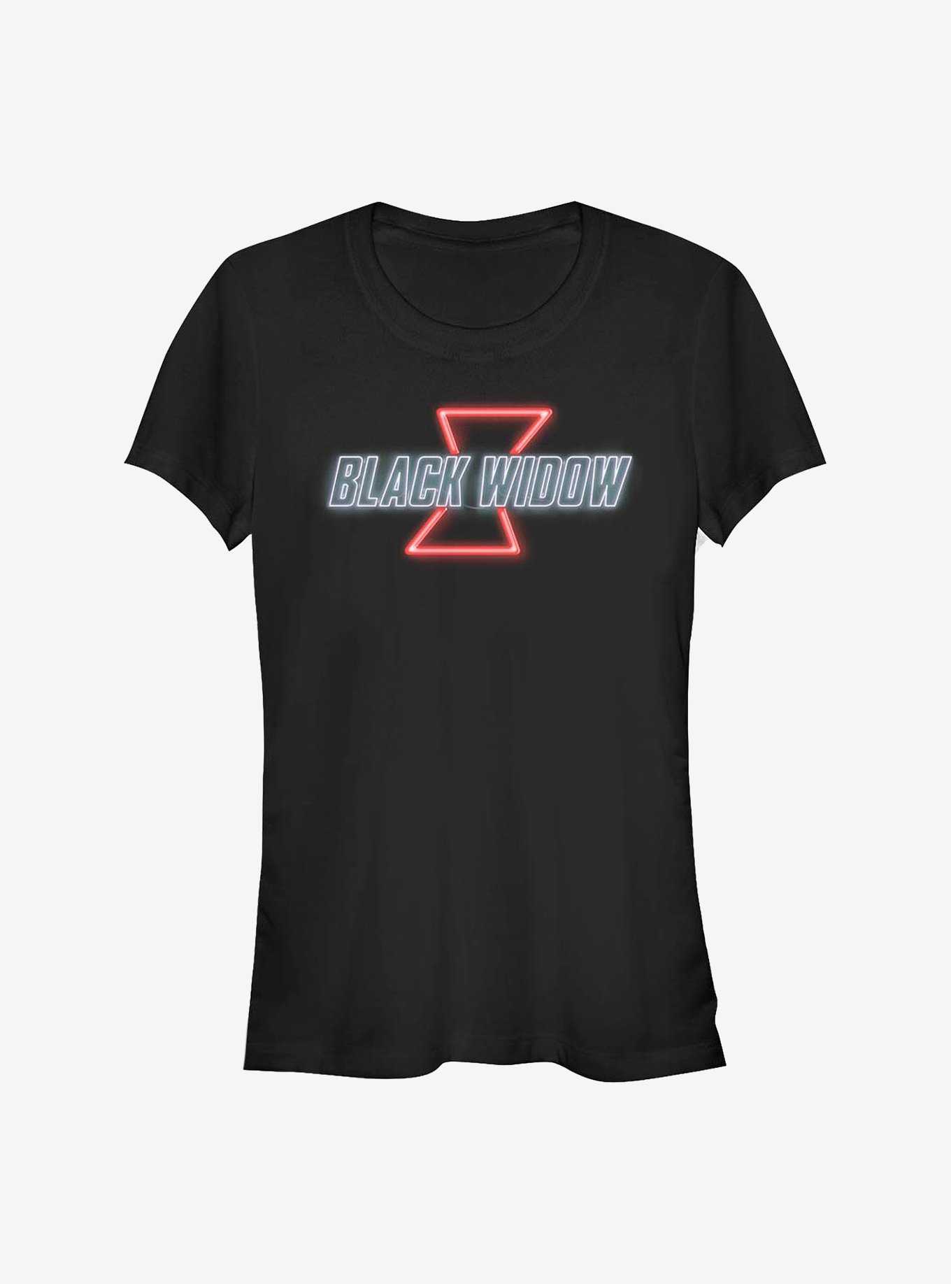 Marvel Black Widow Glow Logo Girls T-Shirt, , hi-res