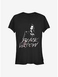 Marvel Black Widow Fierce Pose Girls T-Shirt, BLACK, hi-res