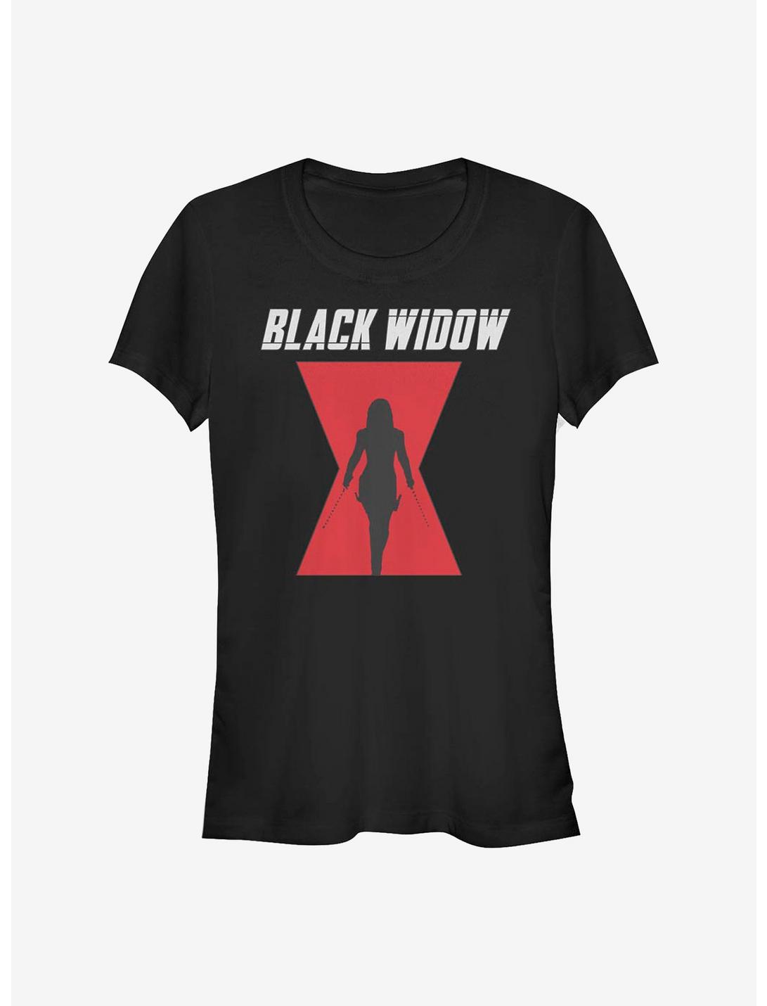 Marvel Black Widow Logo Girls T-Shirt, BLACK, hi-res