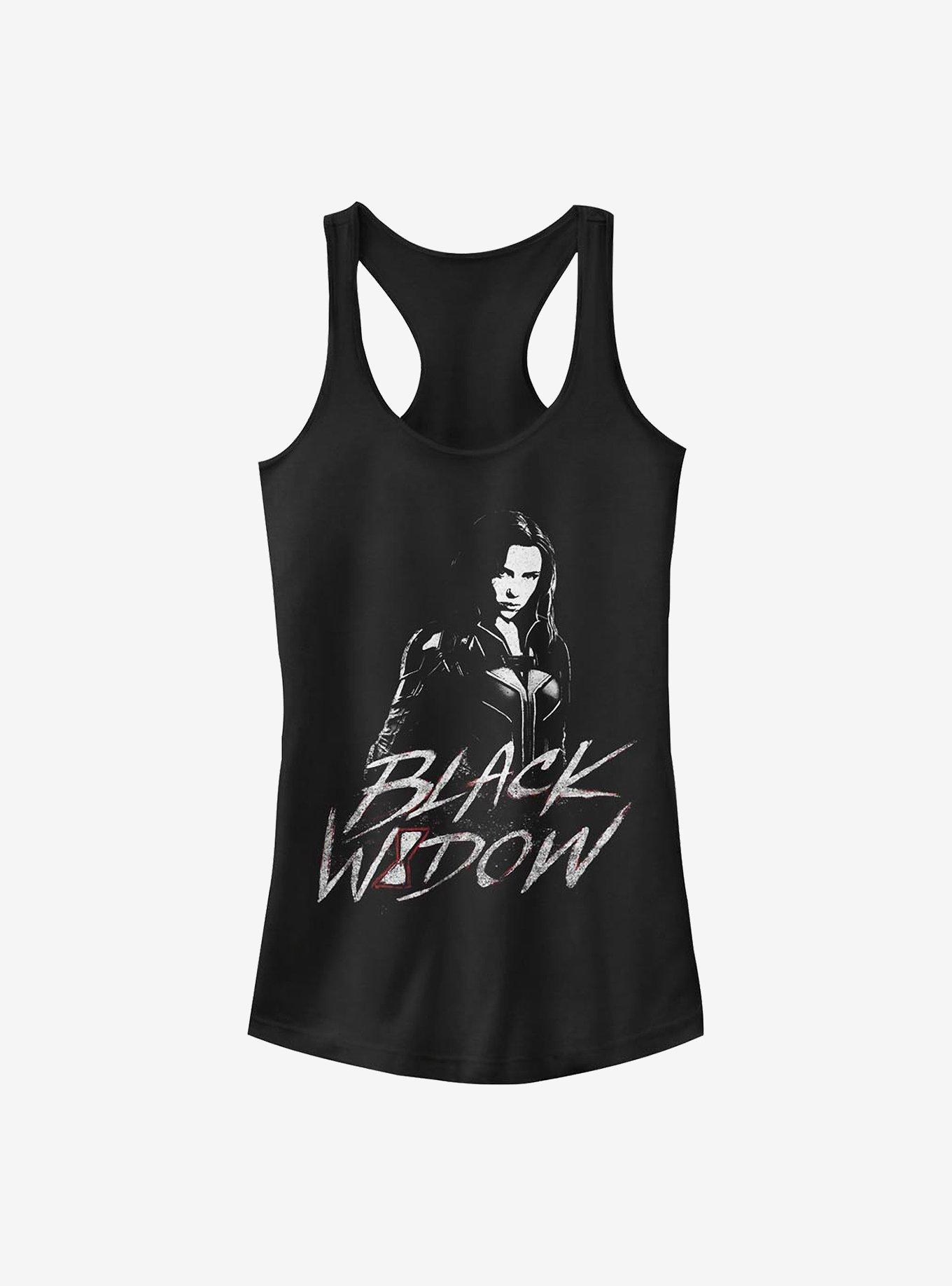 Marvel Black Widow Fierce Pose Girls Tank, BLACK, hi-res