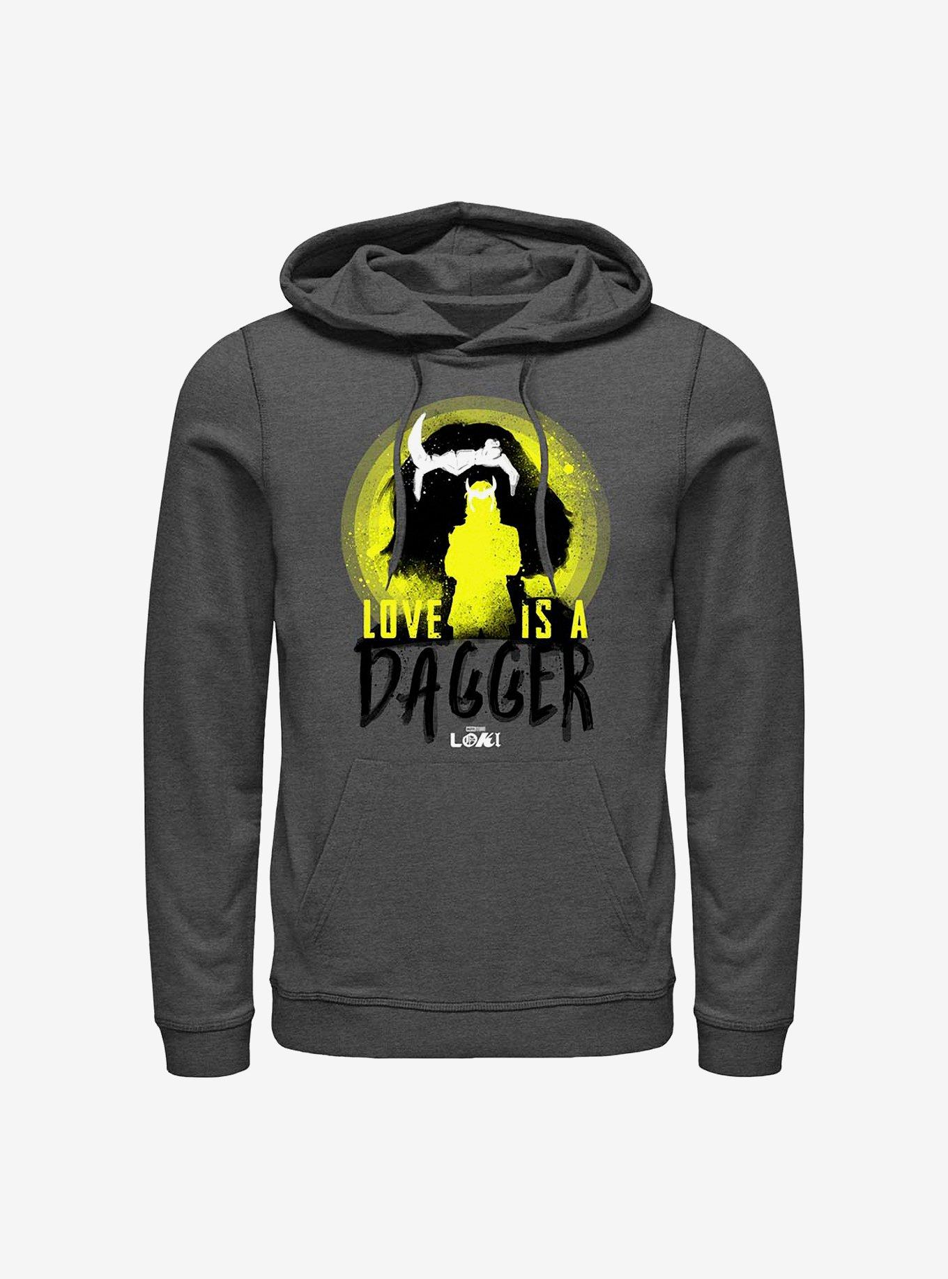 Marvel Loki Love Is A Dagger Hoodie, CHAR HTR, hi-res