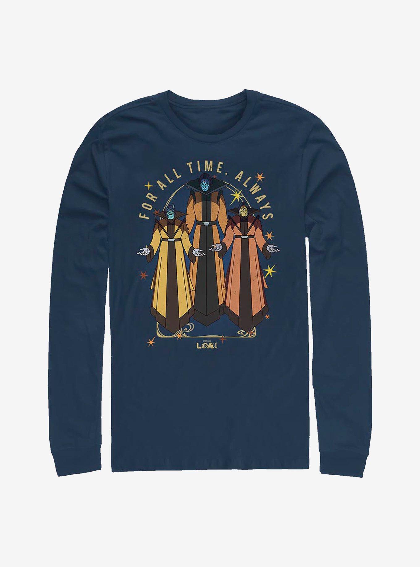 Marvel Loki For All Time. Always Long-Sleeve T-Shirt, NAVY, hi-res