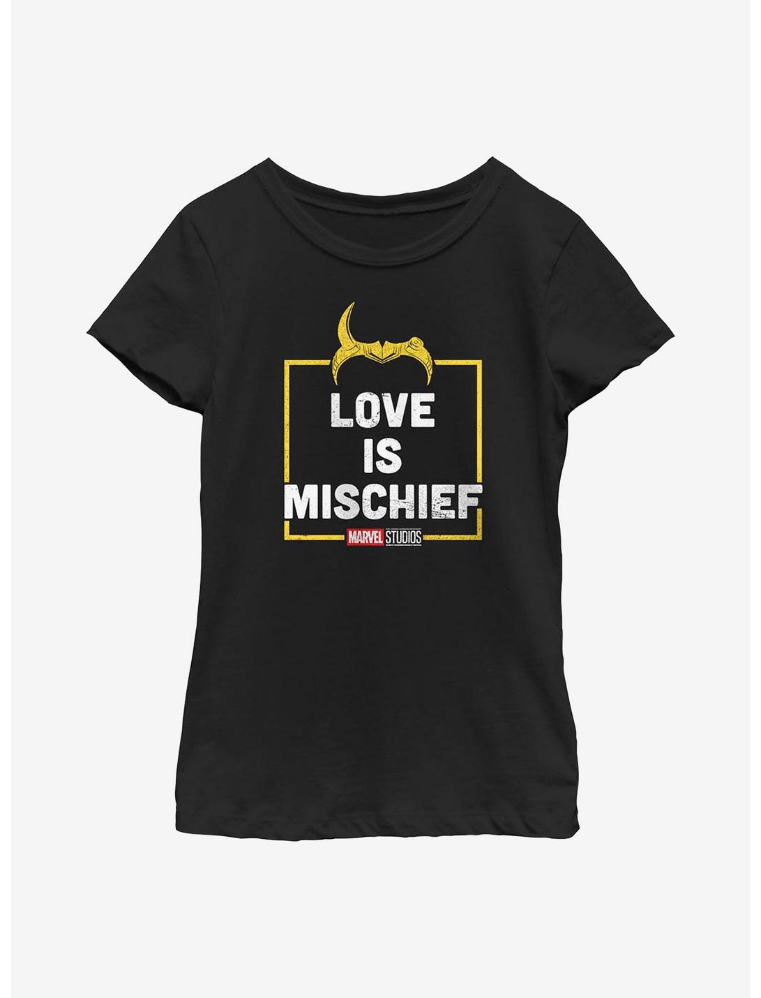 Marvel Loki Love Is Mischief Youth Girls T-Shirt, BLACK, hi-res