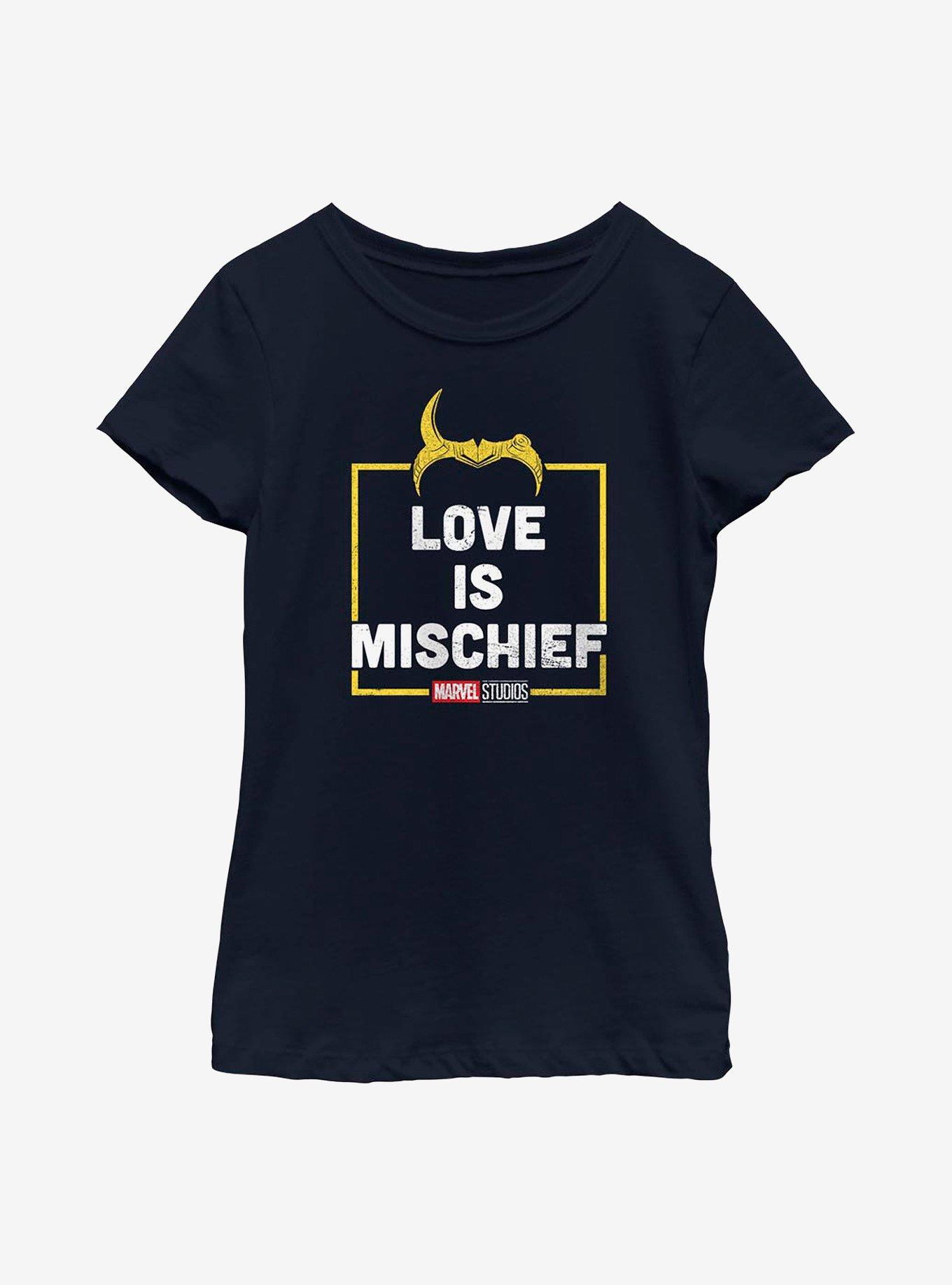 Marvel Loki Love Is Mischief Youth Girls T-Shirt, , hi-res