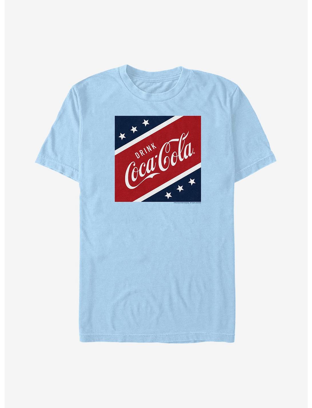 Coca-Cola Patriotic Beverage T-Shirt, LT BLUE, hi-res