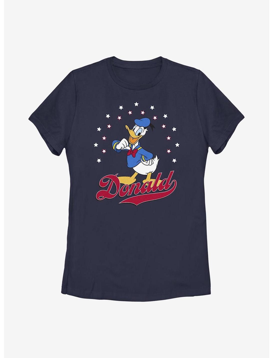 Disney Donald Duck Donald Americana Womens T-Shirt, NAVY, hi-res