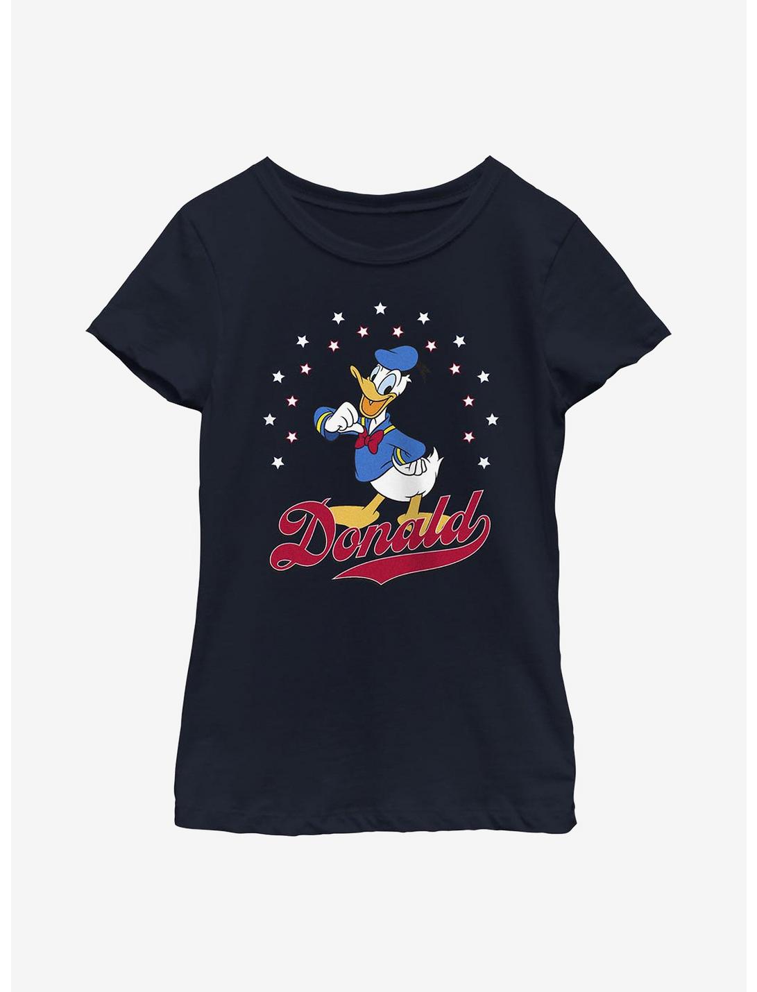 Disney Donald Duck Donald Americana Youth Girls T-Shirt, NAVY, hi-res