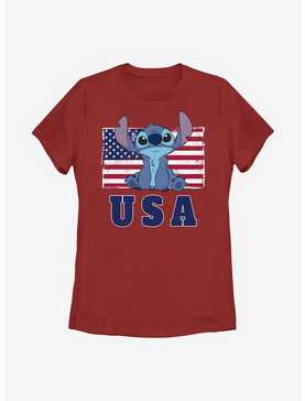 Disney Lilo And Stitch Americana Stitch Womens T-Shirt, , hi-res
