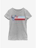 Disney Lilo And Stitch Flag Stitch Youth Girls T-Shirt, ATH HTR, hi-res
