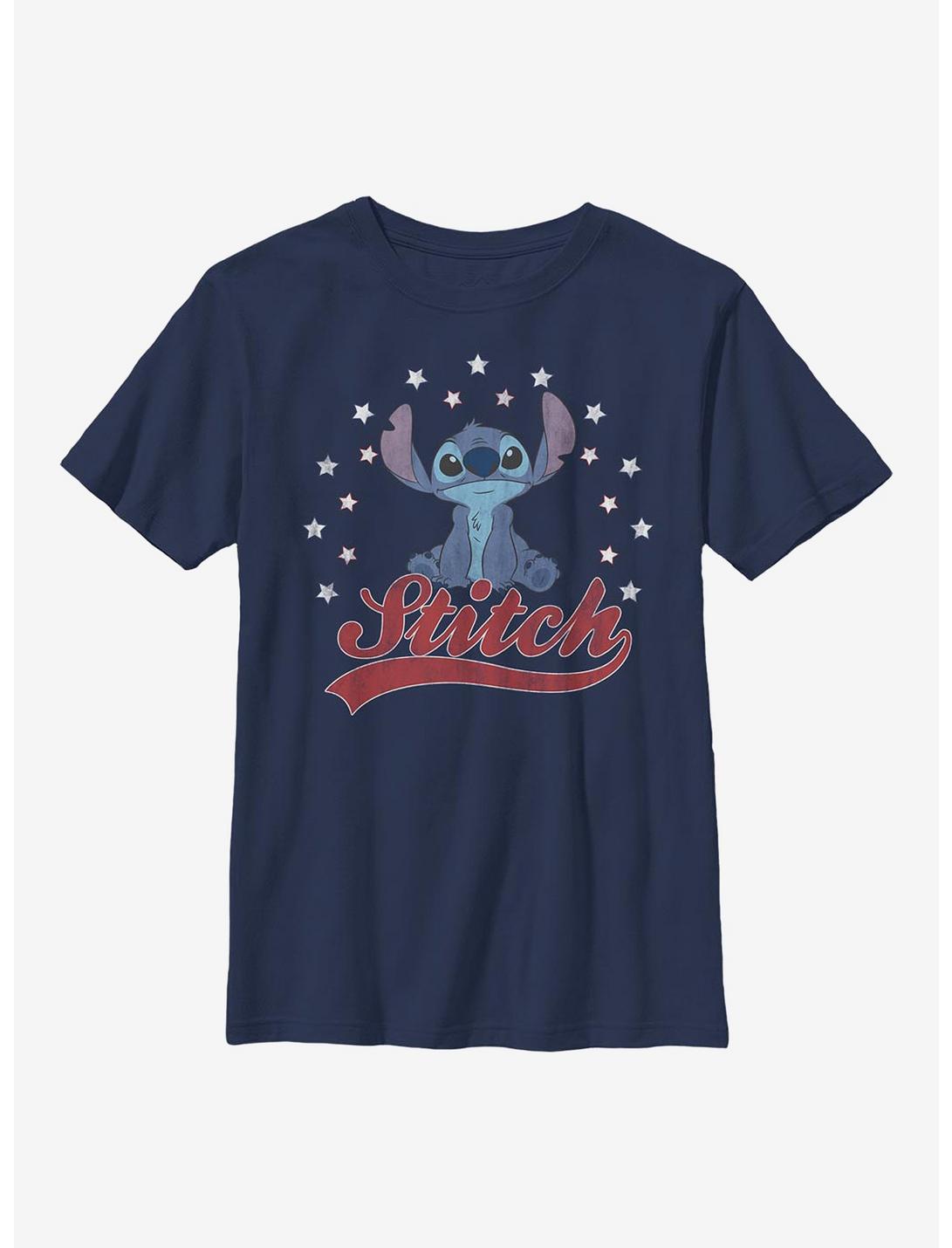 Disney Lilo And Stitch Americana Youth T-Shirt, NAVY, hi-res