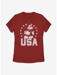 Disney Mickey Mouse USA Mickey Womens T-Shirt, RED, hi-res