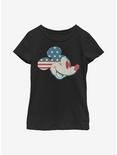 Disney Mickey Mouse Americana Flag Fill Youth Girls T-Shirt, BLACK, hi-res