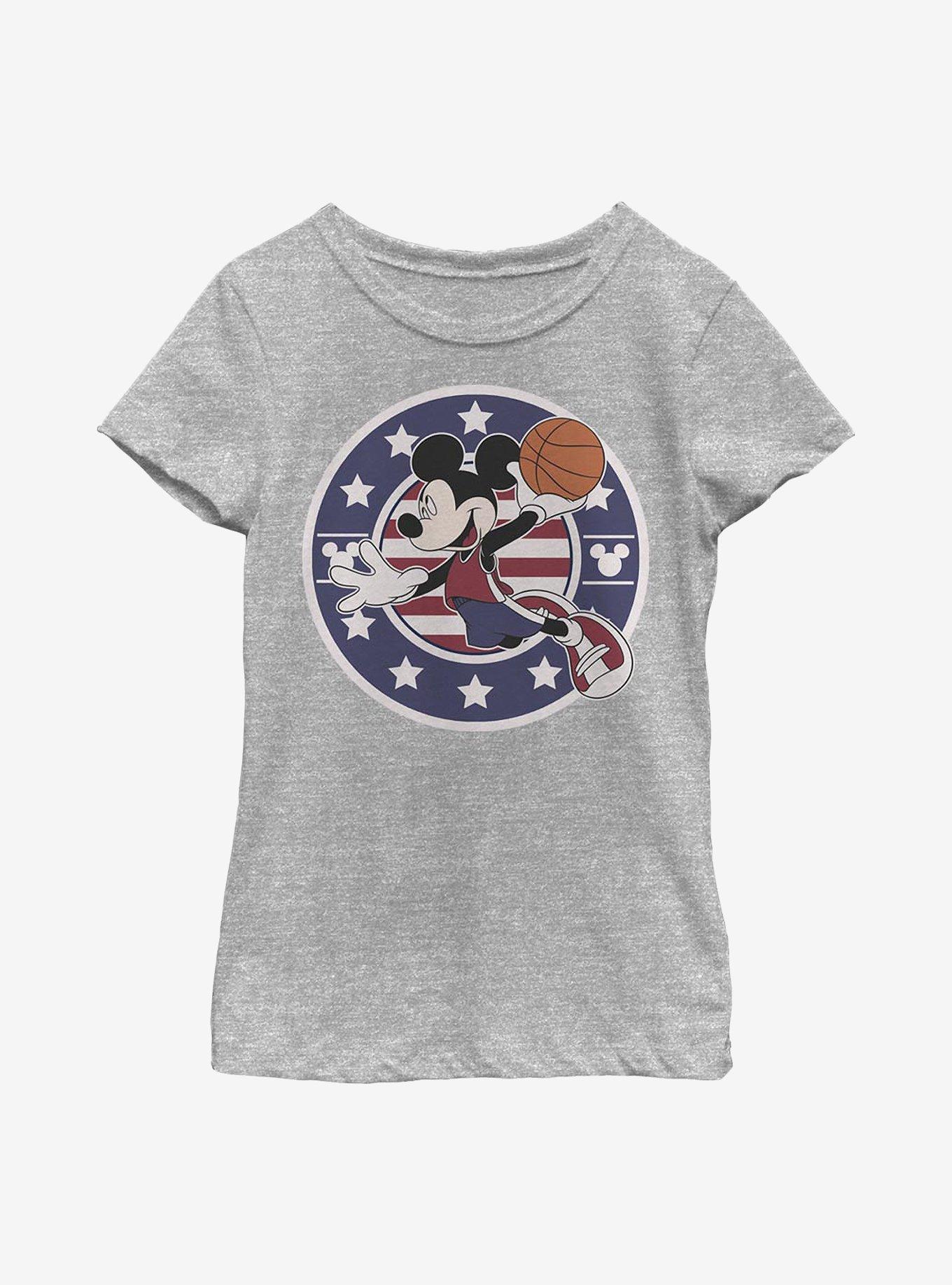 Disney Mickey Mouse B Ball Americana Youth Girls T-Shirt, , hi-res