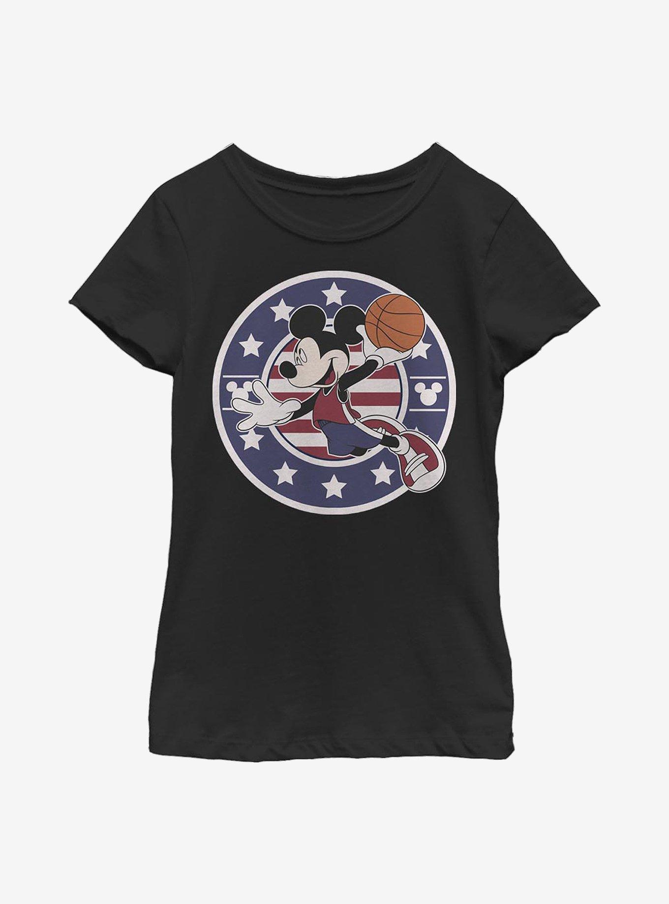 Disney Mickey Mouse B Ball Americana Youth Girls T-Shirt, , hi-res