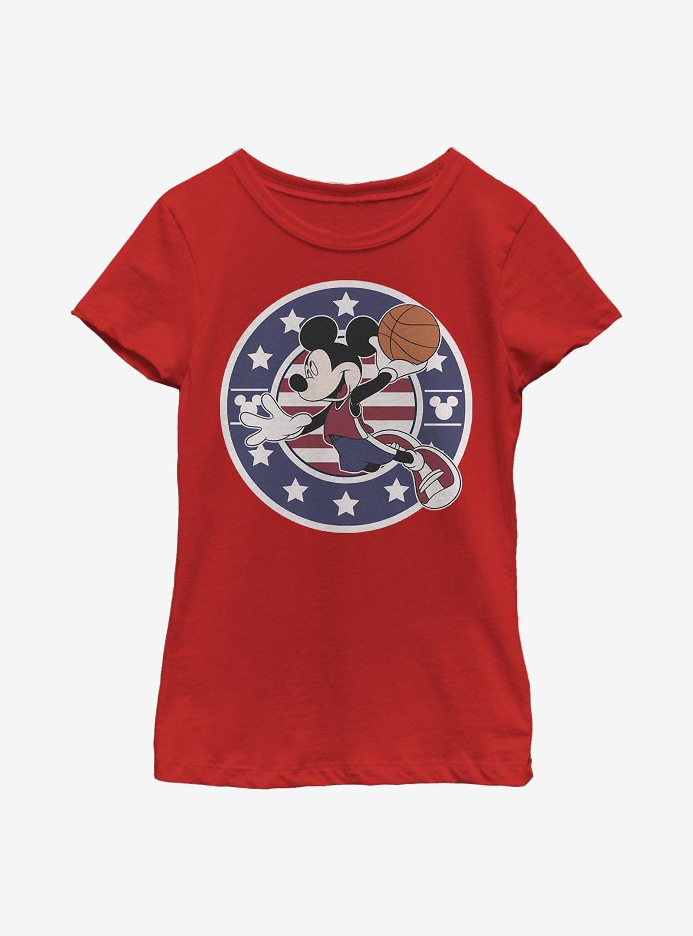 Disney Mickey Mouse B Ball Americana Youth Girls T-Shirt, , hi-res