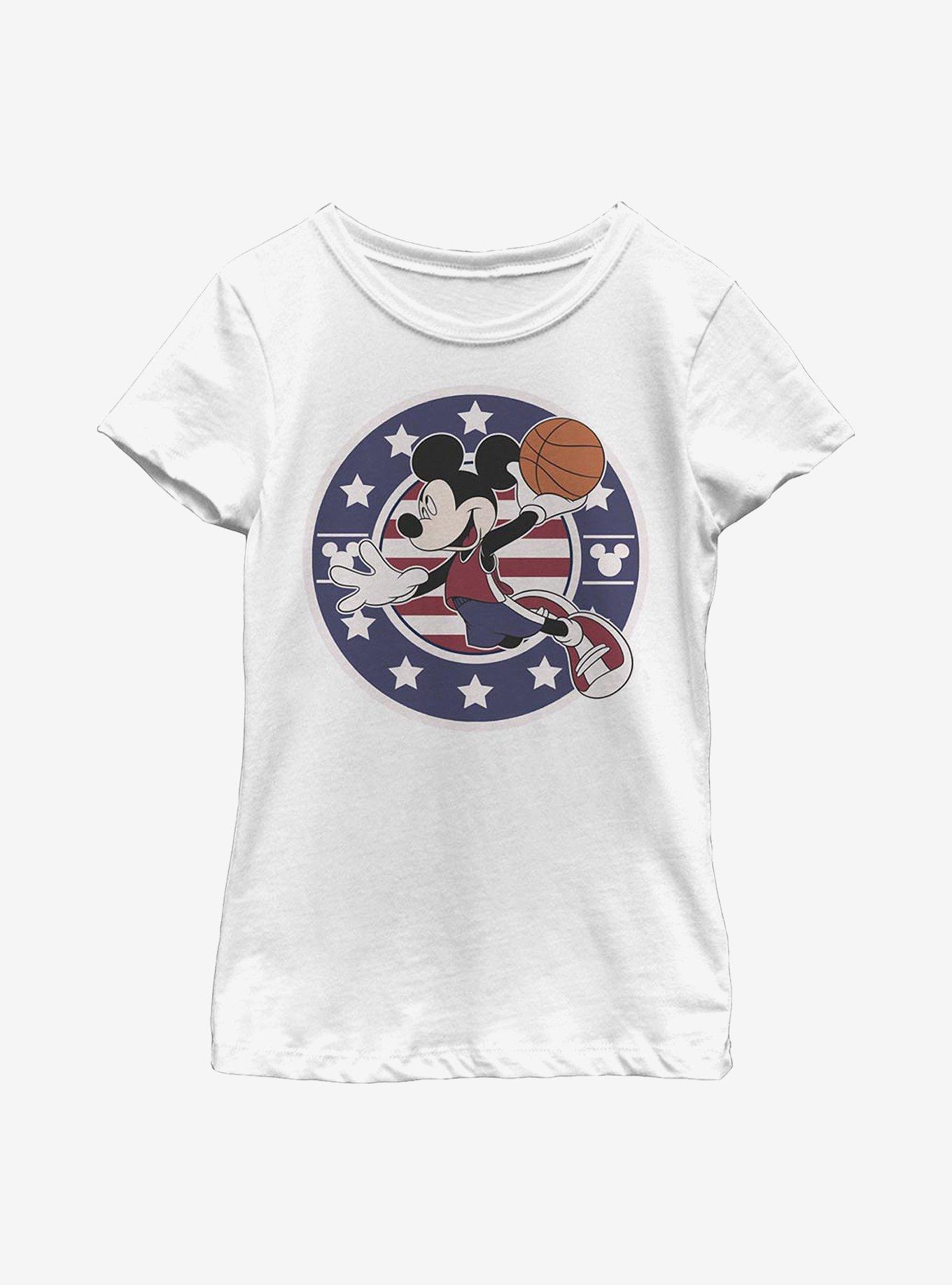 Disney Mickey Mouse B Ball Americana Youth Girls T-Shirt, , hi-res