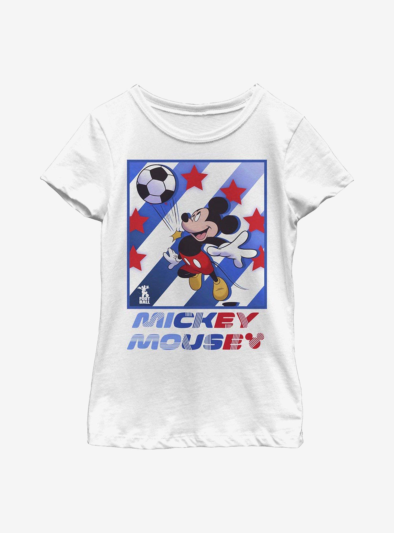 Disney Mickey Mouse Football Star Youth Girls T-Shirt, , hi-res