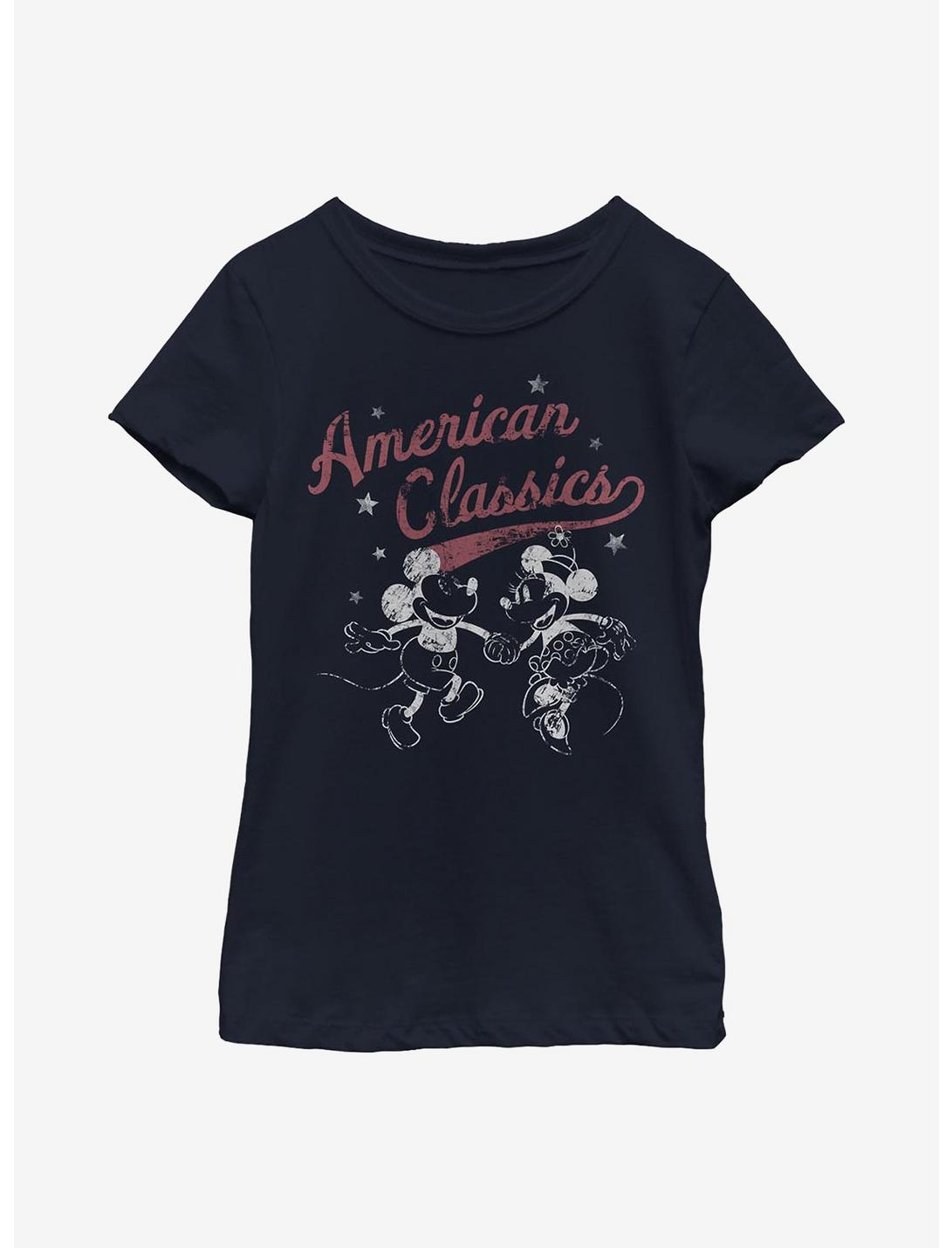 Disney Mickey Mouse Two Classics Youth Girls T-Shirt, NAVY, hi-res