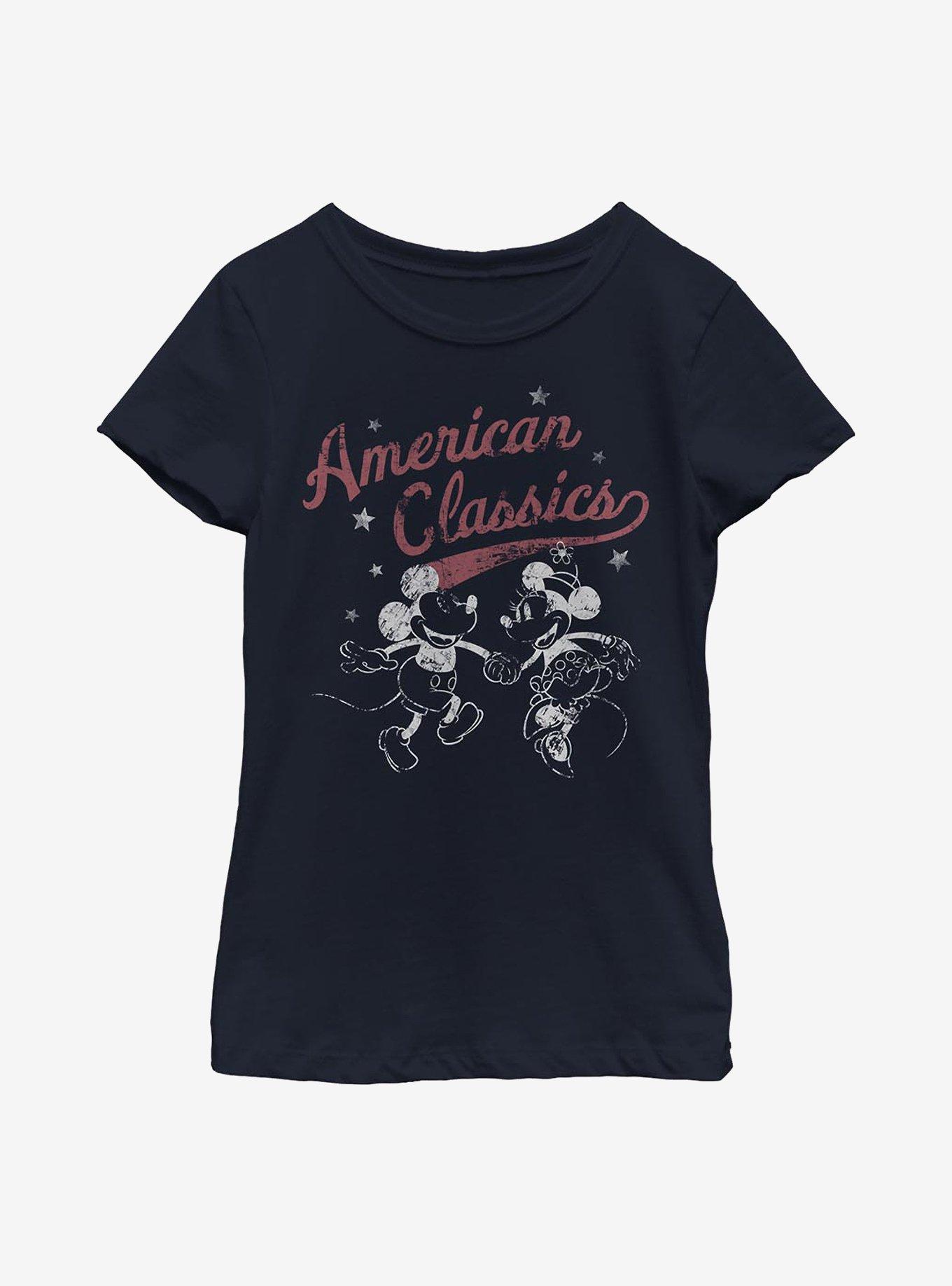 Disney Mickey Mouse Two Classics Youth Girls T-Shirt, NAVY, hi-res