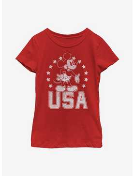 Disney Mickey Mouse USA Mickey Youth Girls T-Shirt, , hi-res
