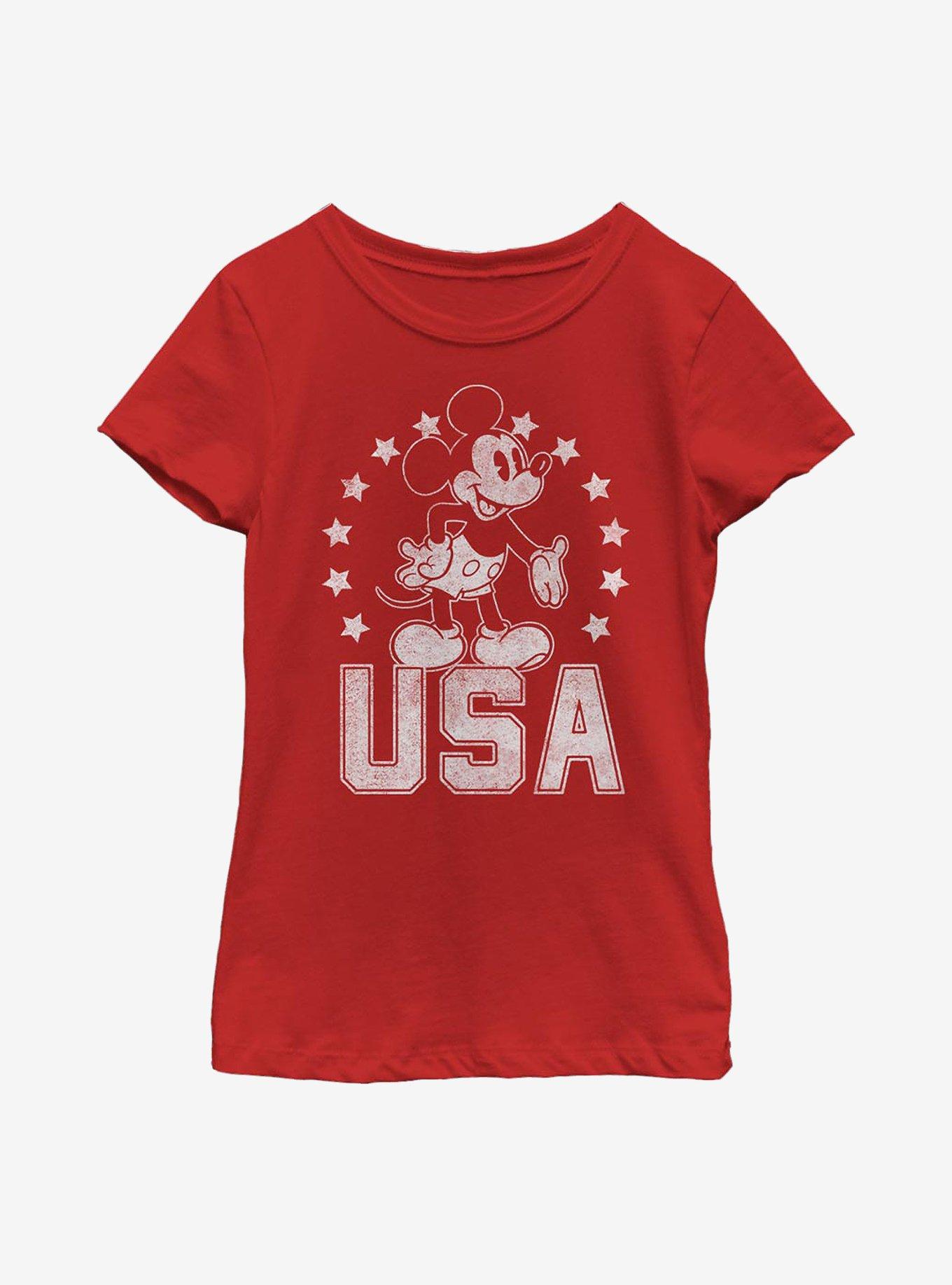 Disney Mickey Mouse USA Mickey Youth Girls T-Shirt, , hi-res