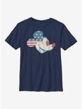 Disney Mickey Mouse Americana Flag Fill Youth T-Shirt, NAVY, hi-res