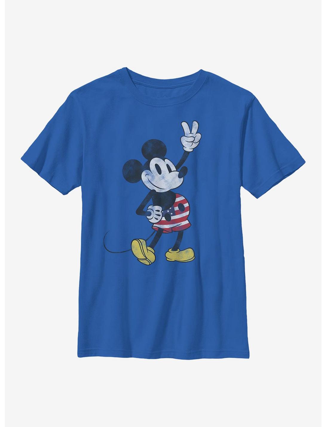 Disney Mickey Mouse American Mouse Youth T-Shirt, ROYAL, hi-res