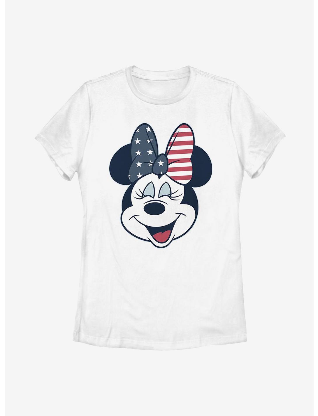 Disney Minnie Mouse American Bow Womens T-Shirt, WHITE, hi-res
