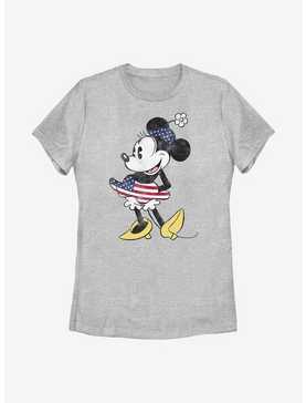 Disney Minnie Mouse Vintage American Flag Fill Womens T-Shirt, , hi-res