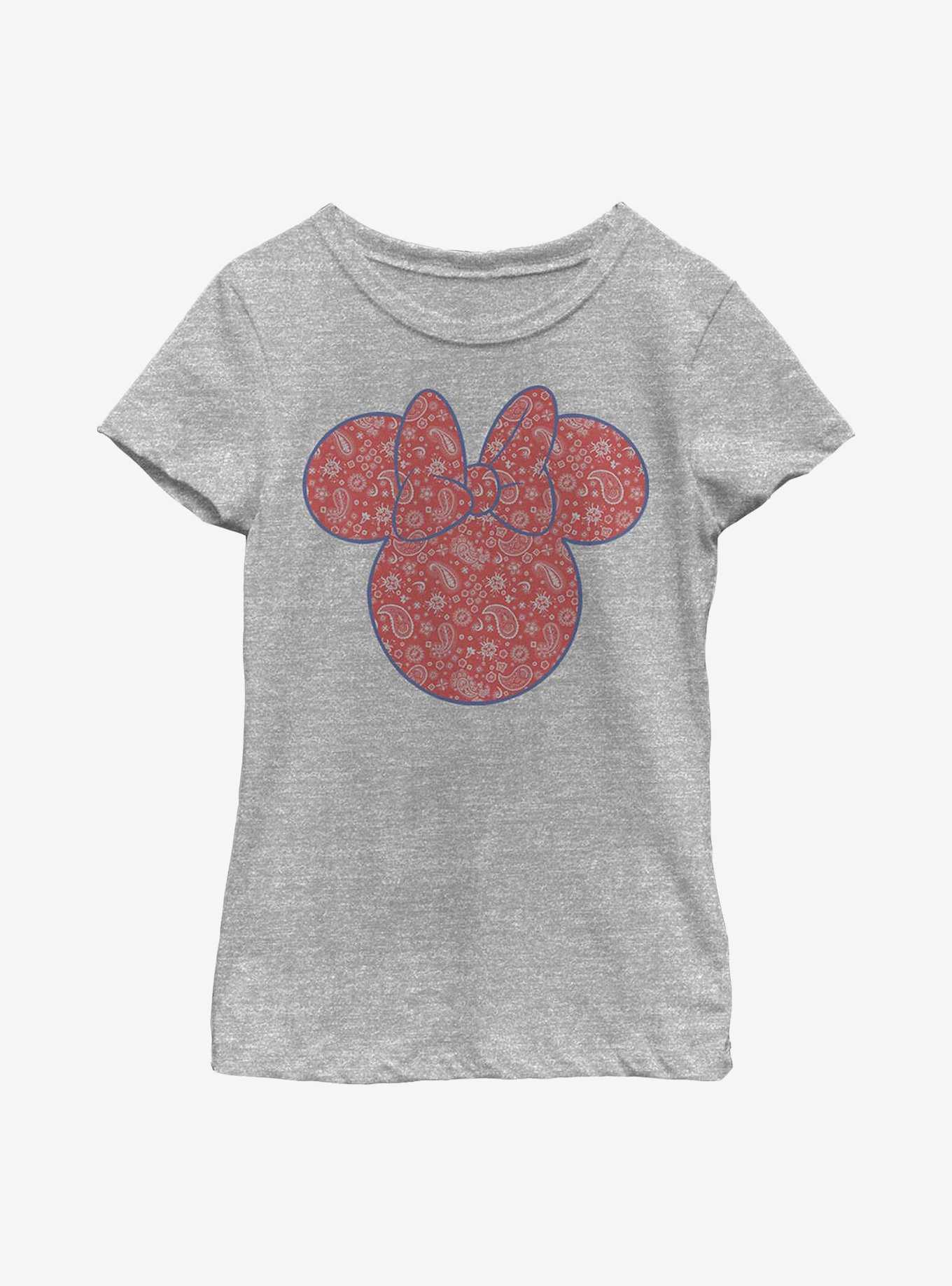 Disney Minnie Mouse Americana Paisley Youth Girls T-Shirt, , hi-res