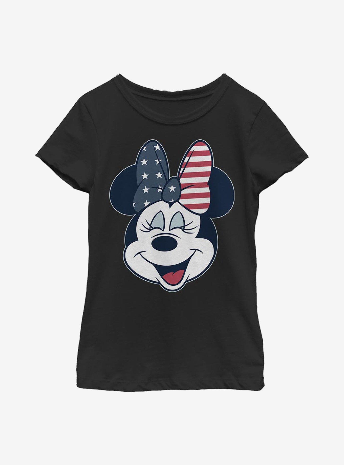 Disney Minnie Mouse American Bow Youth Girls T-Shirt, , hi-res