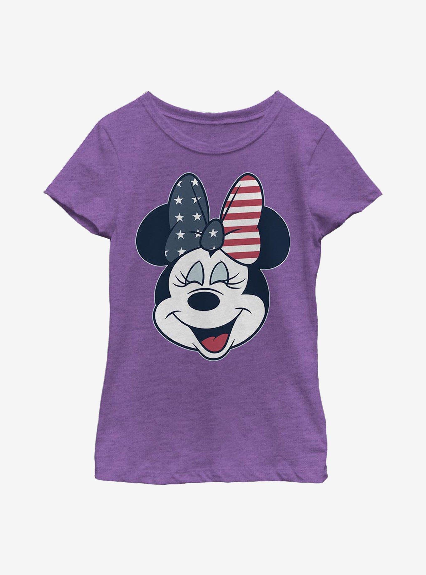 Disney Minnie Mouse American Bow Youth Girls T-Shirt