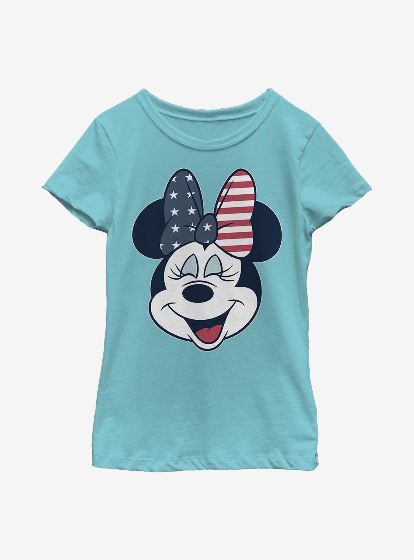 Disney Minnie Mouse American Bow Youth Girls T-Shirt, , hi-res