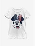 Disney Minnie Mouse American Bow Youth Girls T-Shirt, WHITE, hi-res