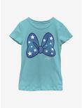 Disney Minnie Mouse Stars Bow Youth Girls T-Shirt, TAHI BLUE, hi-res