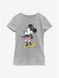 Disney Minnie Mouse Vintage American Flag Fill Youth Girls T-Shirt, ATH HTR, hi-res