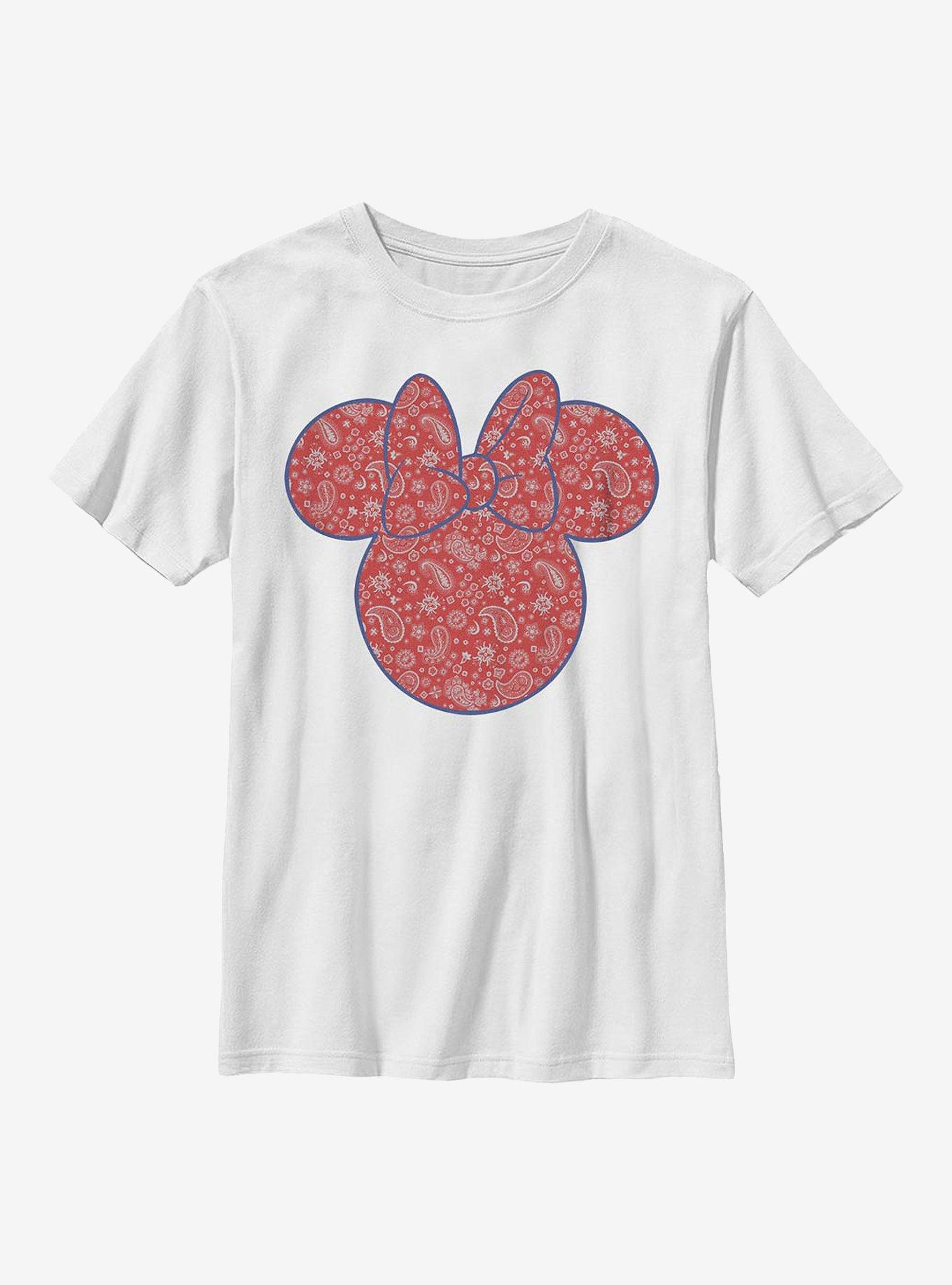 Disney Minnie Mouse Americana Paisley Youth T-Shirt, , hi-res