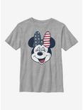 Disney Minnie Mouse American Bow Youth T-Shirt, ATH HTR, hi-res
