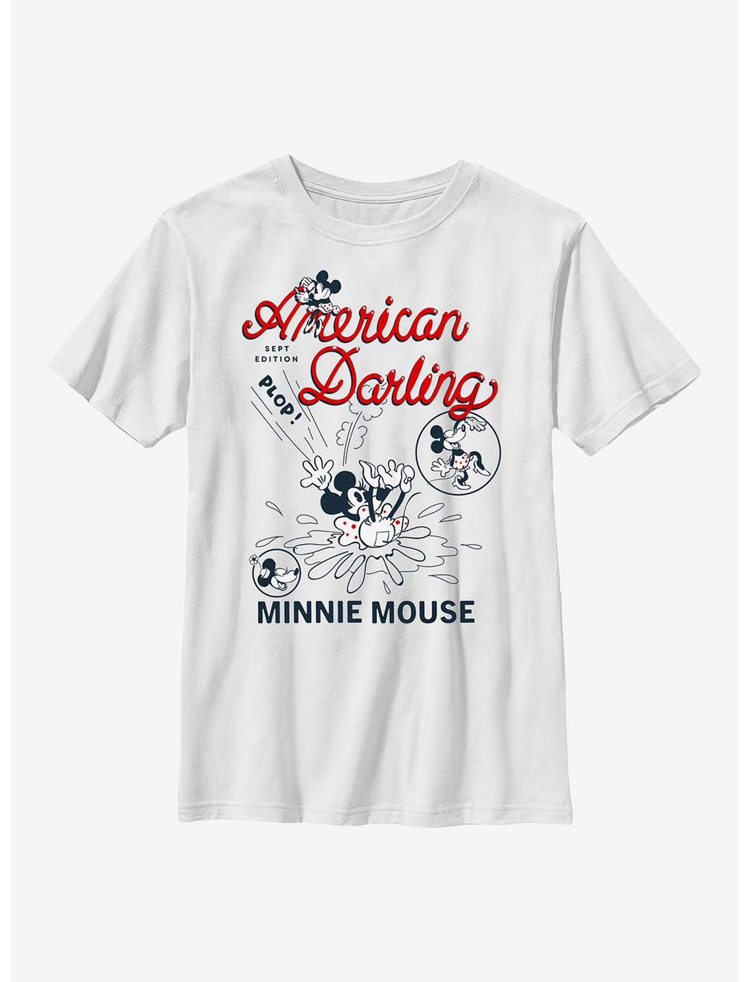 Disney Minnie Mouse Darling Comic Youth T-Shirt, WHITE, hi-res